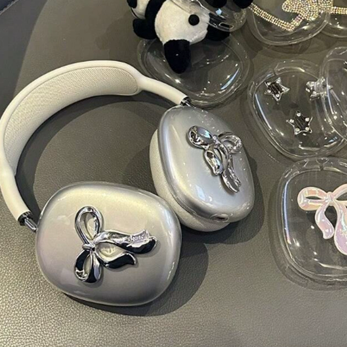 Electroplated Bow Suitable for Apple AirPods Max Protective Cover Headphone Protective Case AirPods -