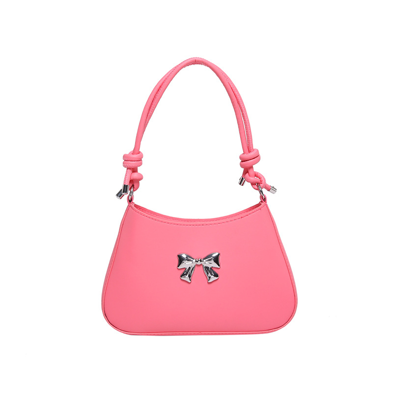 Bolso de axila con lazo lindo y dulce de la moda de este año 2024 invierno nuevo bolso de hombro para mujer