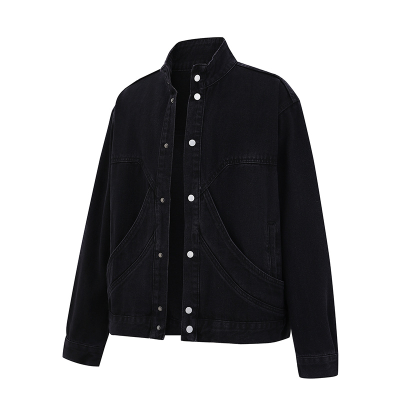 Autumn retro design Japanese denim jacket