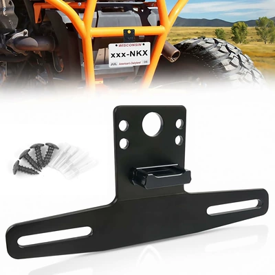 License Plate Holder with Light License Plate Holder Suitable for Utv Rv Truck Boat Motorcycle Universal Atv License Plate Frame (License plate holder/license plate holder) - us-standard-lighting-license-plate-holder