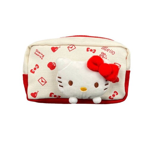 Little Red Book's same style Kitty cat high-looking pencil bag girly heart large capacity student portable storage bag wash bag
