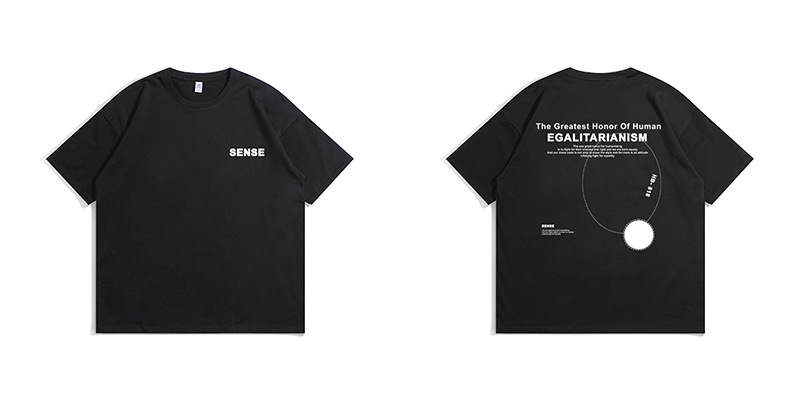 T-shirt da uomo in cotone stampato vestibilità oversize_voghion.com
