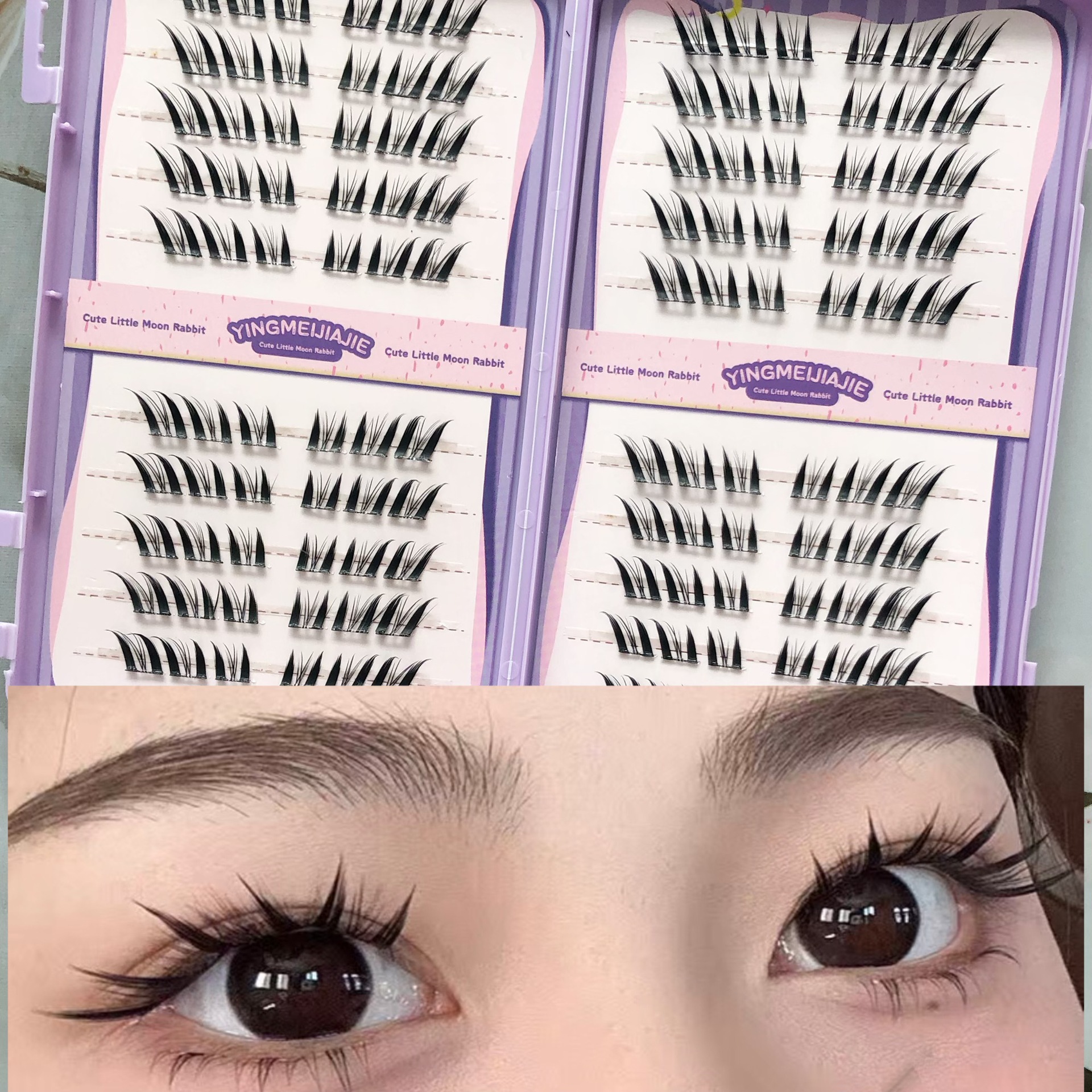 20 filas de paquete de regalo de pestañas falsas transfronterizas YF67 es ideal para el maquillaje diario o de viaje, pestañas falsas sin pegamento