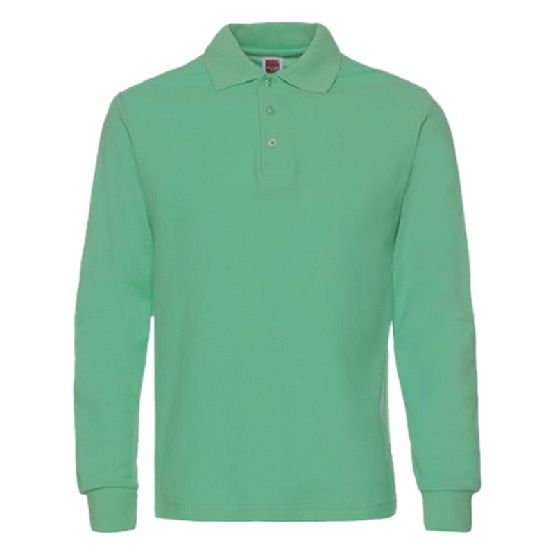 Camiseta Polo de Manga Larga para Hombre, Color Sólido, Modelo King 1AD01, Ropa Masculina al por Mayor, Camiseta de Trabajo de Algodón Puro, Logotipo Personalizado