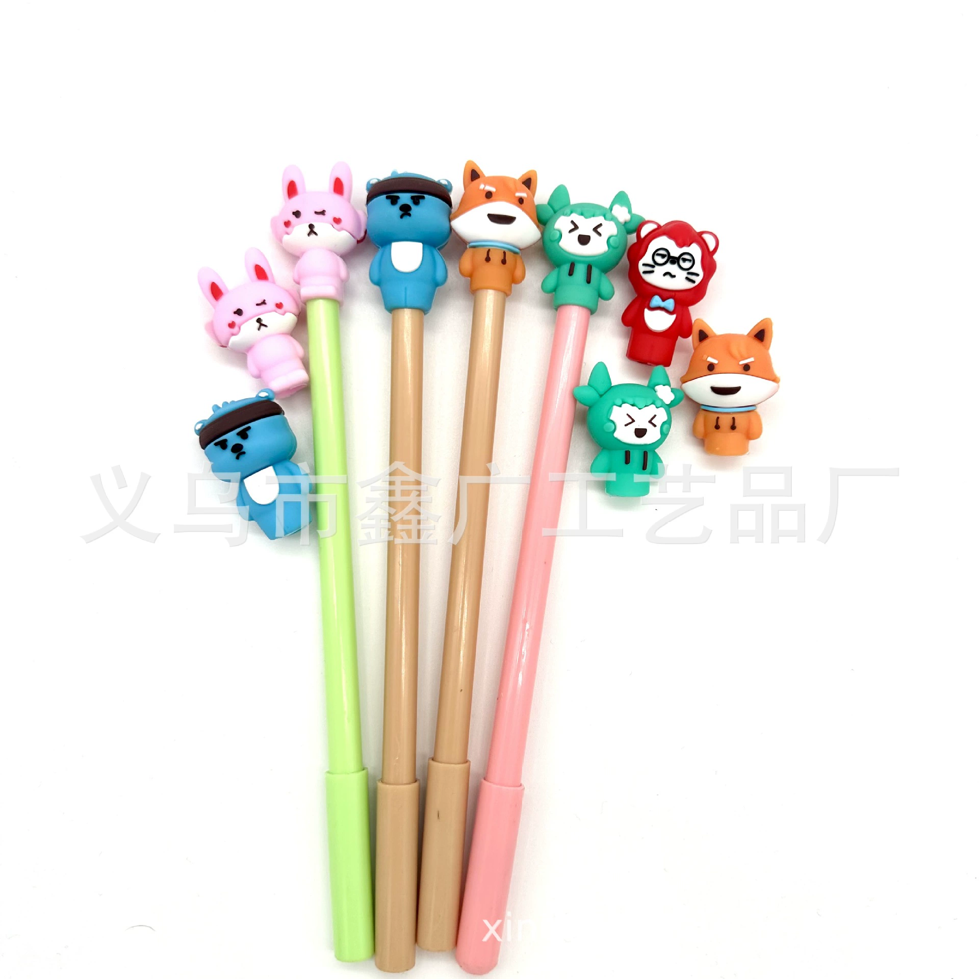 Cartoon silicone rollerball pen PVC, accessories for elementary school students, custom-made