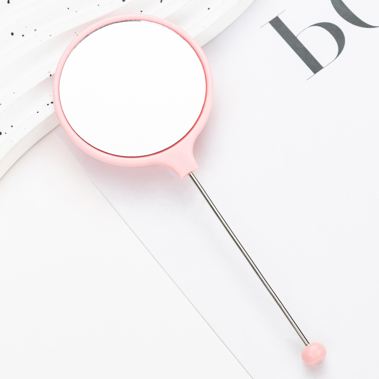 Espejo portátil de alta definición, espejo de mano, espejo de mano, espejo de maquillaje de mango especial para niñas