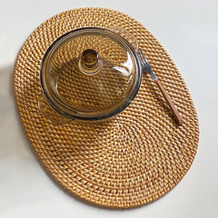 Vietnamese Rattan Coasters, Trivet, Table Mat, Kitchen, Western Restaurant, Heat Insulating Mat, Tableware, Tea Set Accessories