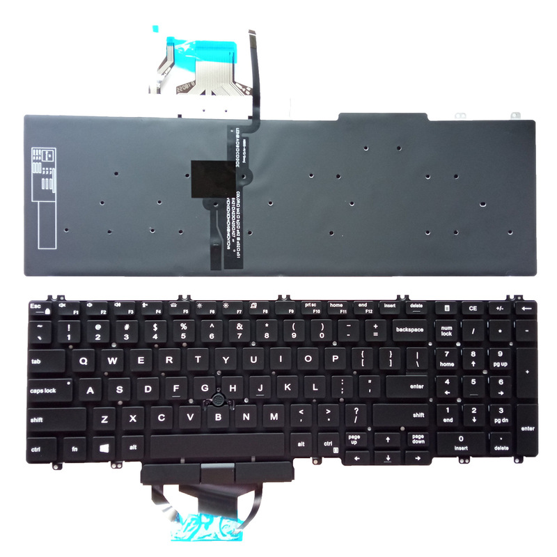 US applicable to Dell Latitude 5500 5510 Precision 3540 3550 backlit keyboard