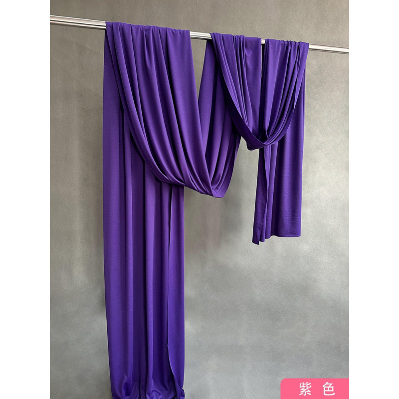 Techo de la boda cortina de seda de leche tela elástica decoración azul cortina de fondo de la sala de bodas coreana