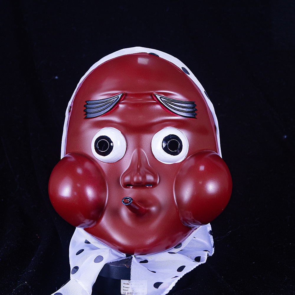 Simulación de baile de Halloween con pañuelo fantasma eliminación de cuchillos forjados de acero de la casa de la tumba de resina máscara de pegamento duro