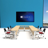 Складной стол для конференций, тренировочный стол, комбинированный складной стол для конференций, мобильный длинный стол, простой стол для занятий, учебный стол