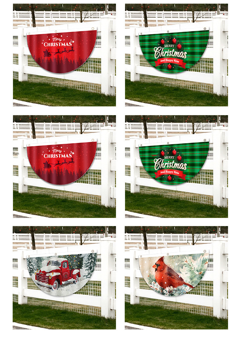 Julflagga solfjäderformad juldekoration för utomhusbruk_voghion.com