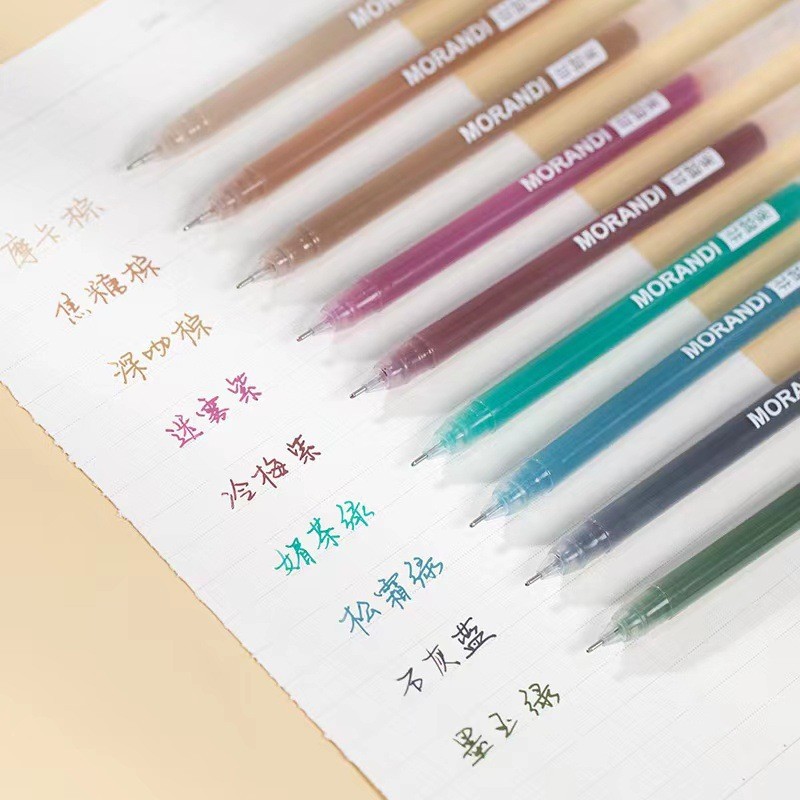 Juego de bolígrafos de fruta azul Morandi para cuentas manuales bolígrafo colorido para estudiantes