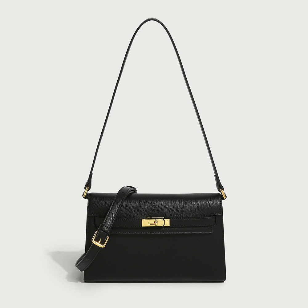 El nuevo bolso Kelly en otoño e invierno de 2024 está lleno de bolsos para mujeres con un solo hombro y axilas, y el diseño de nicho es un bolso de palo de textura avanzada.