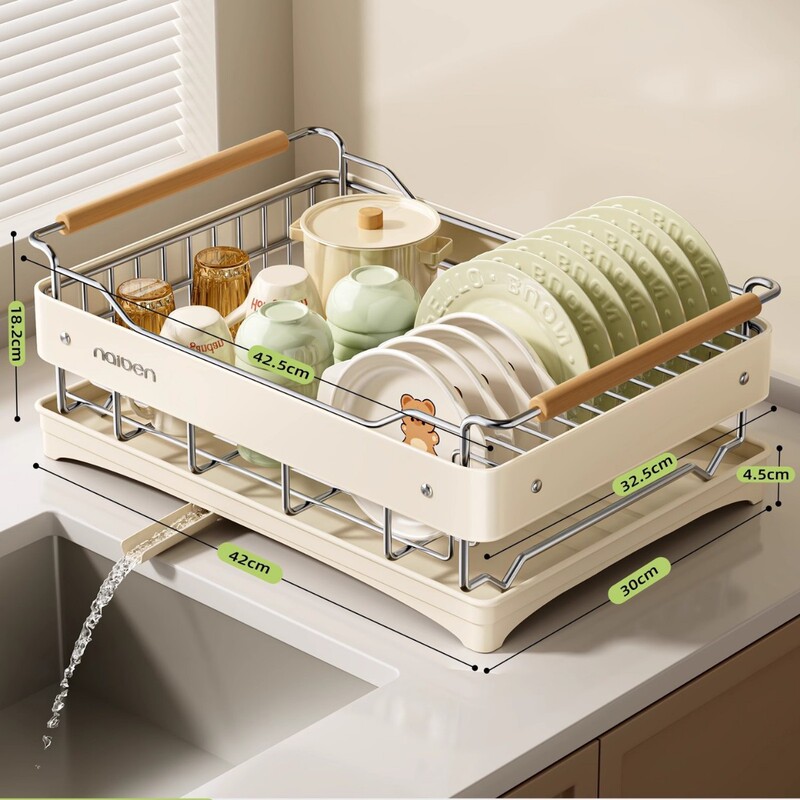 キッチン食器収納ラック収納ボックス家庭用カウンタートップ多機能排水ラック食器棚と箸|undefined
