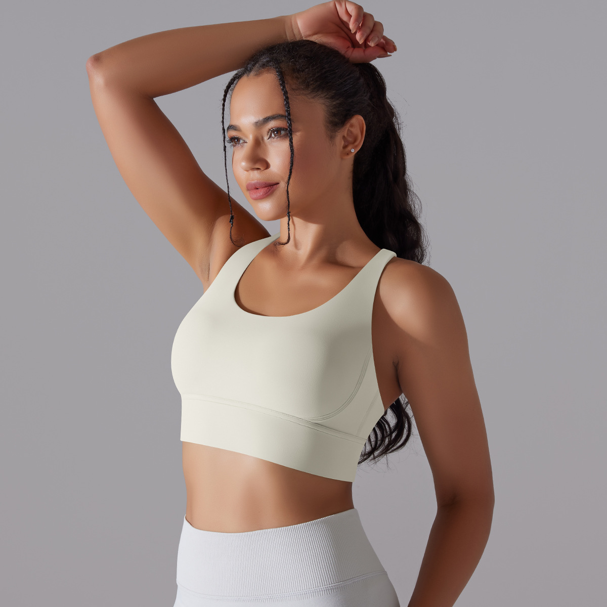 127g Weight Sleeveless Sleeve Length Nylon, Spandex Fabric Type Short Top Length Halter Crisscross Tank Tops Type Fitness, Yoga Occasion U Neck Neckline Solid Color Pattern Sports Style Sports Solid Color Nylon Spandex U Neck Active Tops Halter Crisscross Tank 147