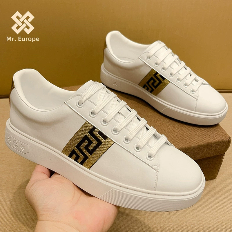 Mr. Europe доступные роскошные стильные белые туфли ручной работы из натуральной кожи, стильные модные брендовые модные дышащие мужские повседневные кроссовки