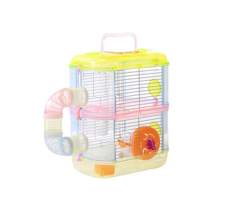 Hámster oso de oro cristal transparente jaula acrílica multicapa cristal jaula tubería externa jaula jaula jaula jaula