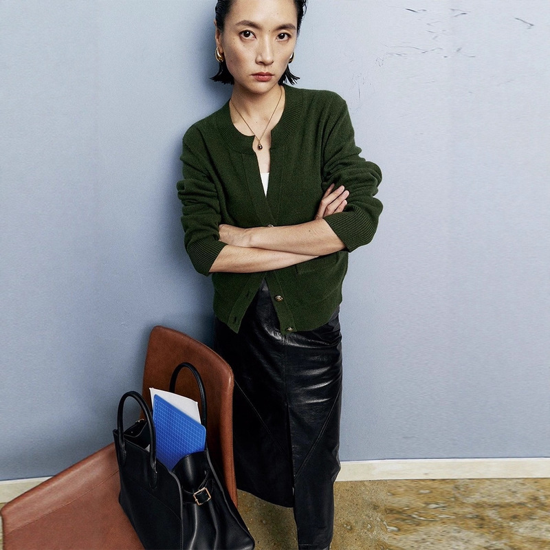 新品法式复古针织开衫毛衣外套女秋冬宽松叠穿软糯外搭上衣|undefined