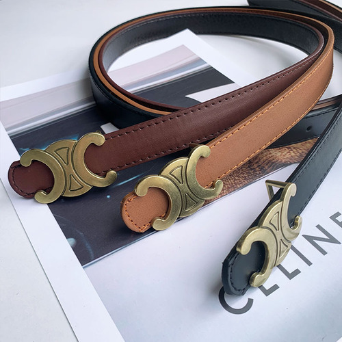 Versatile thin belt for women with ins style decoration, skirt, suit, waist pin buckle, small belt, Korean style jeans belt