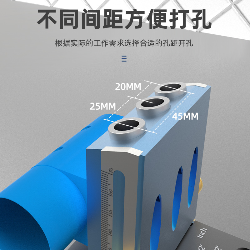 Nuevo ajustable de doble propósito carpintería oblicua perforadora herramienta material de perforación