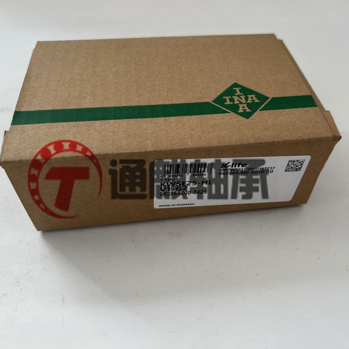 INA六排直线循环球轴承及导轨组件用的高窄长滑块KWSE25-HL-V1-G2