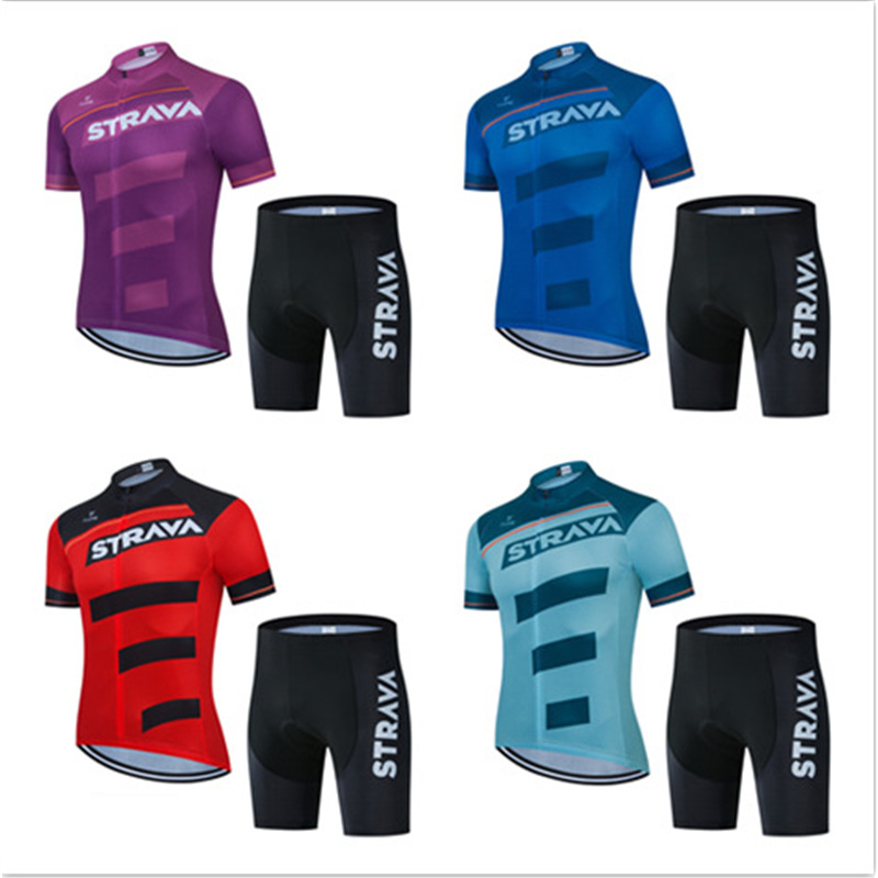 Cross-Border Foreign Trade Cycling Clothing, Bicycle Clothing, Breathable Short-Sleeved Set, Elastic and Comfortable Mountain Bike Clothing