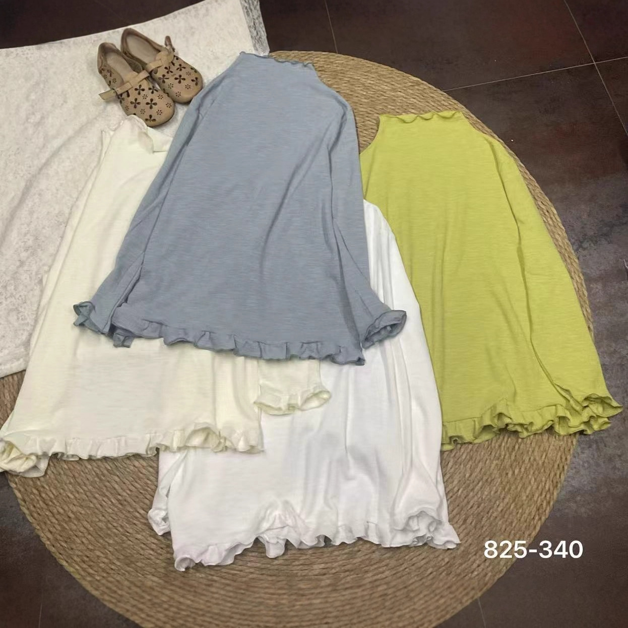 825340 Multi-Color Irregular Base Layer Women's Autumn/Winter New Japanese Style Loose Versatile Design Age-Reducing Top