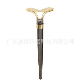 黑金配色时尚豪华长款台脚五金桌脚金属支架工厂直销铁制长桌腿