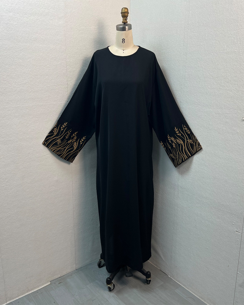 F430 Foreign Trade Cross-border E-commerce Dubai Arab Embroidered Robe Fashion Long Dress In Stock_ecoleips.com
