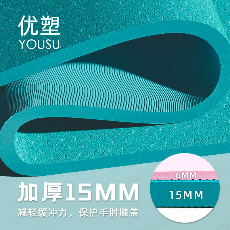 Длинный коврик для йоги, утолщенный и удлиненный коврик для фитнеса из ТПЭ, нескользящий напольный коврик для танцев, домашний коврик для йоги шириной 1m см.