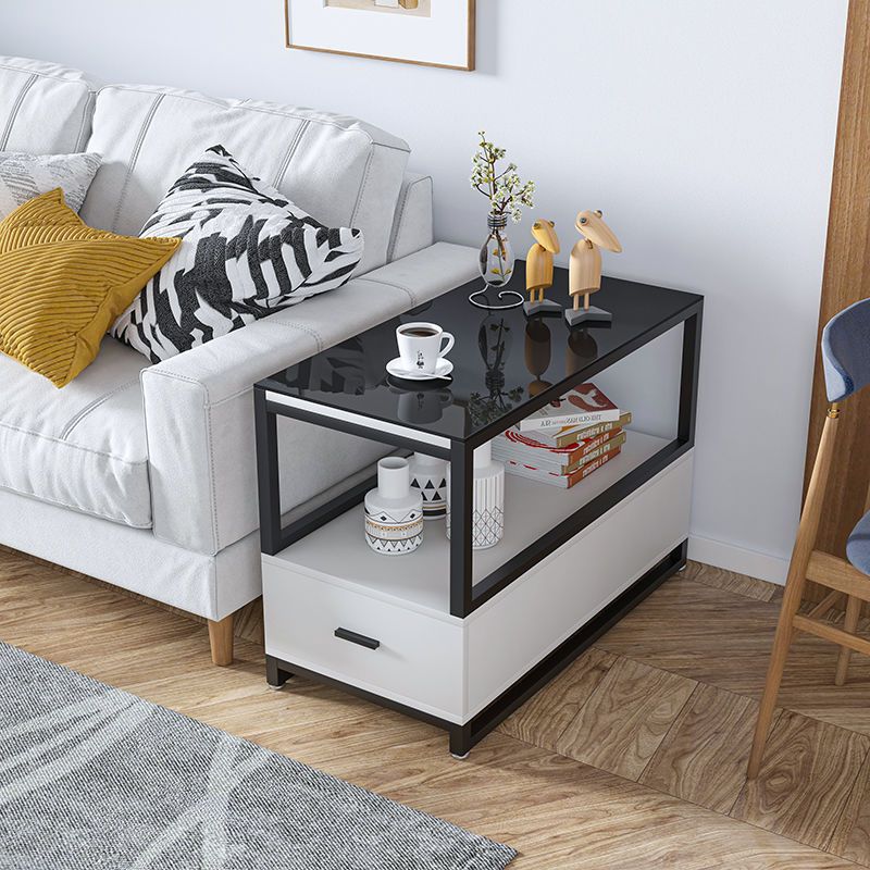 Sofa Side Cabinet, Side Table, Storage Cabinet, Side Table, Simple Living Room High Cabinet, Small Coffee Table, Narrow and Long Movable Corner Table, Light Luxury