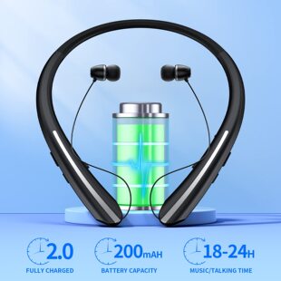 Cross-Border Hx801 Hanging Neck Earphones, Neck-Mounted Bluetooth Earphones, Retractable Cord, Ultra-Long Standby, Long Battery Life