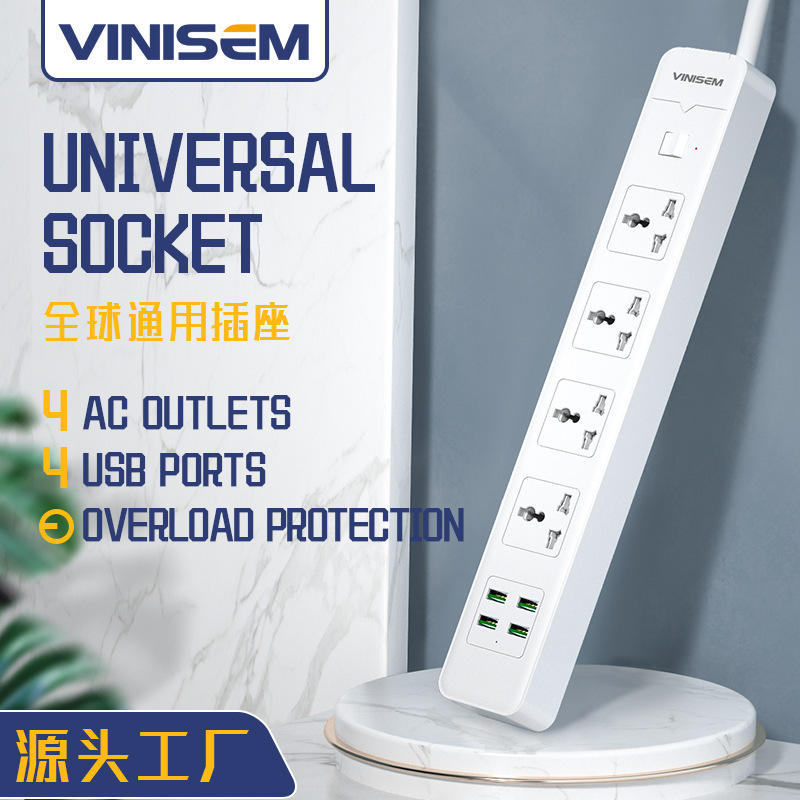 Transfronterizos exclusivos para la explosión de la norma europea y la norma británica enchufe doméstico 4 conector USB multifuncional enchufe de cableado enchufe placa de cableado