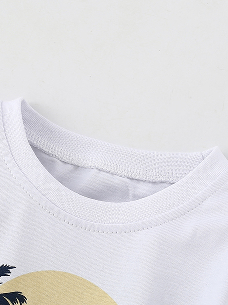 Malwee camiseta de leggings para niños de otoño nuevo estilo europeo y americano para niños de media edad Casual cuello redondo camiseta de manga larga para niños ropa superior