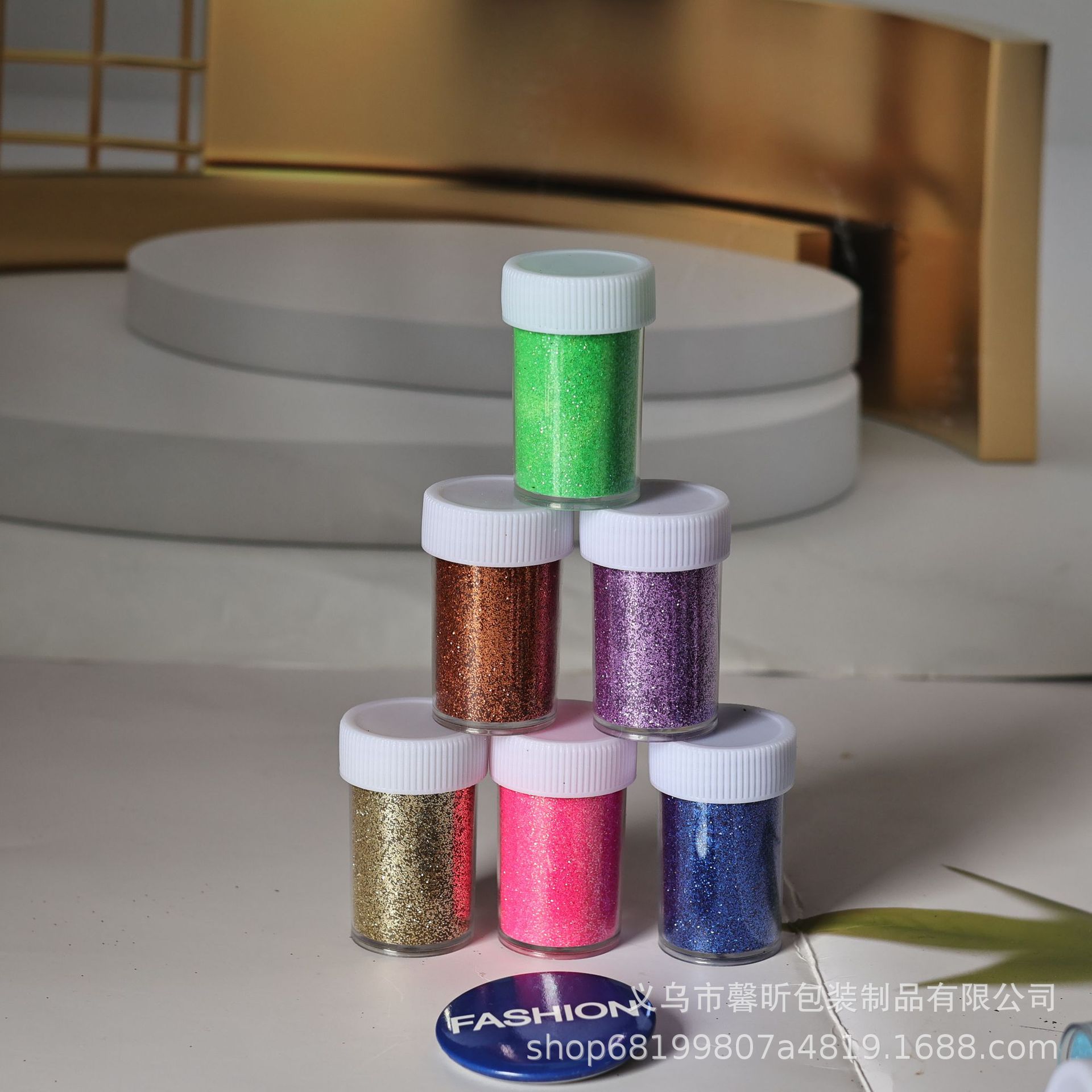 Transfronterizo Amazon explosión 24 color polvo flash para niños DIY pintura de cebolla dorada polvo de manicuras de caída de material de pegamento 25g