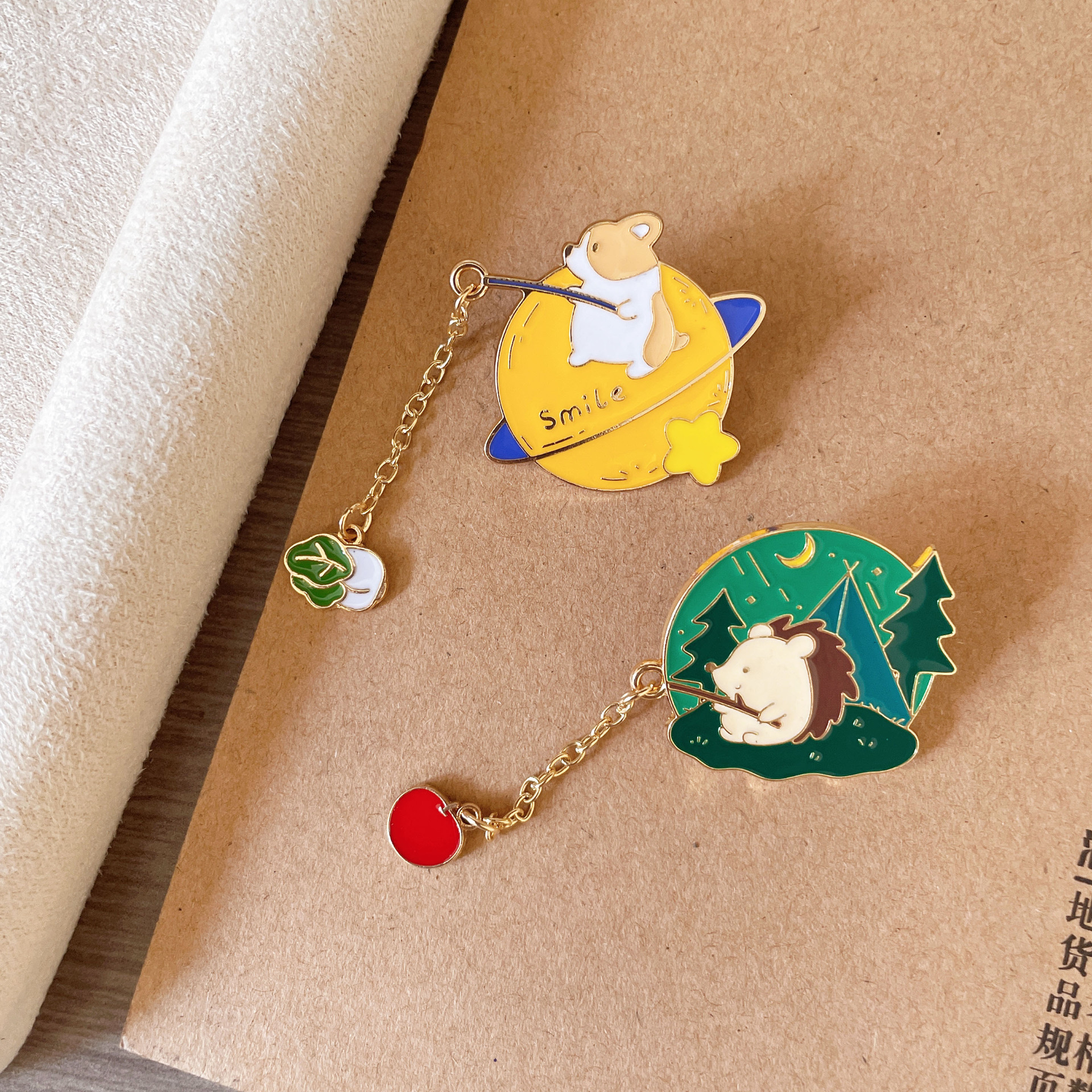 7g Weight Brooches Classification Daily Occasion Zinc alloy Material Animal Pattern Unisex Gender Plating Design Cartoon Style, Cute Style Cartoon Style Cute Pin Animal Zinc Alloy Plating Unisex Brooches 6