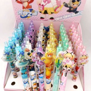 New Yuan Dream Star Patch Pen Student Writing Smooth Quick-drying Cartoon Pattern Patch Press Gel Pen Cross-border