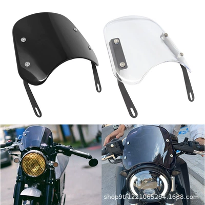 Prince motorcycle windshield retro modified CG125 transparent windshield front baffle windshield protection plate cover