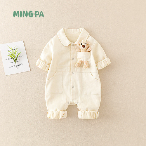 Mingpa Baby Clothes Autumn Newborn Boy's Overalls Spring and Autumn Outwear 