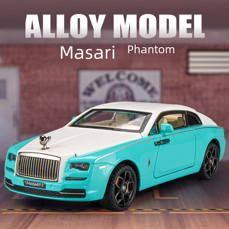 (Boxed) 1:32 Scale Simulation Rolls-Royce Phantom Alloy Luxury Car Model with Sound and Light, Wholesale Dropshipping Toys