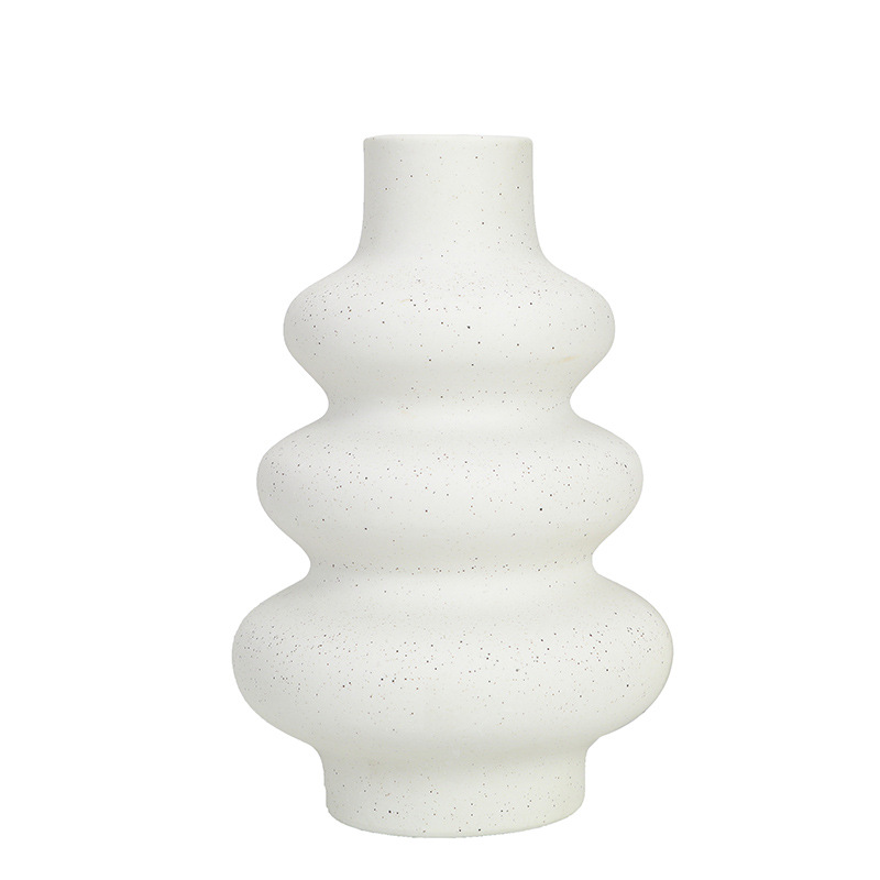 Vasos de cerámica simple en el hogar sala de escritorio de agua frito vasos pequeños arreglos de flores secas decoración suave