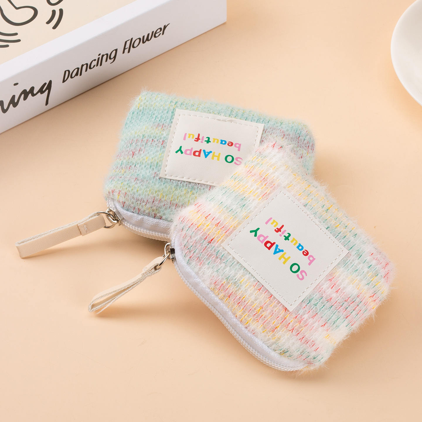 Xiaoxiangfeng creativo lindo portátil adecuado inalámbrico auriculares bluetooth cubierta protectora bolsa de tela suave bolsa de peluche bolsa de lápiz labial bolsa de almacenamiento