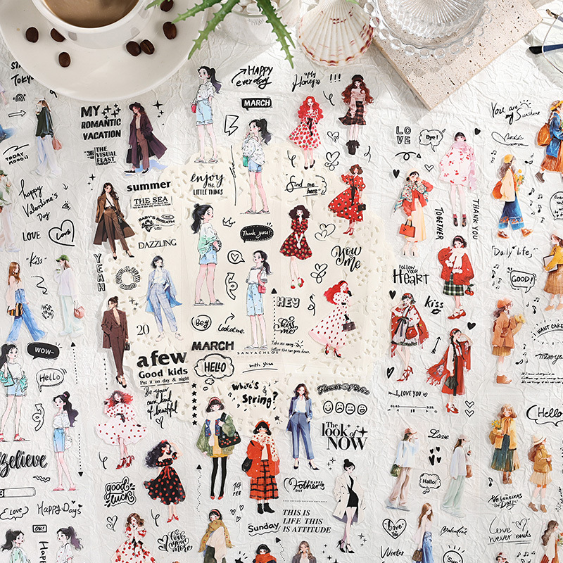 Cuidados de fantasía Muse transparente pegatinas de mascotas impermeables DIY pegatinas de diario de contabilidad de mano pegatinas de moda transfronterizas