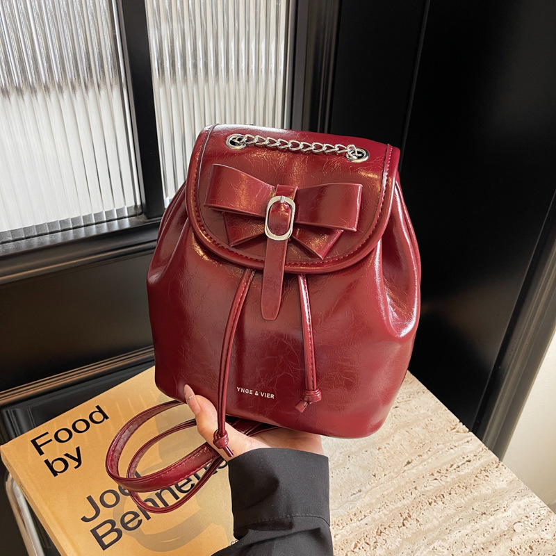 Student class pleated backpack for women 2024 new Korean style trendy student bag, niche high-end women's bag_voghion.com