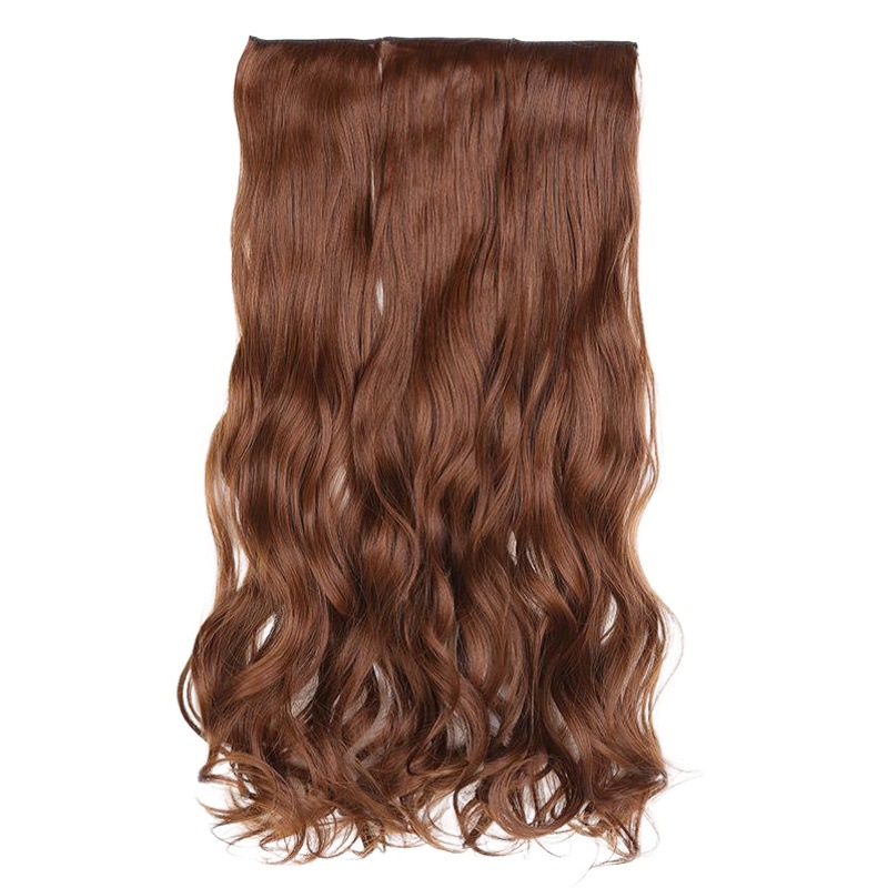 Extensiones de Cabello Hongxiu, Cuidadosamente Seleccionadas, Gruesas, de Tres Piezas, Onduladas, Largas y Rizadas, Cabello Lacio, Juego de Tres Piezas, Peluca