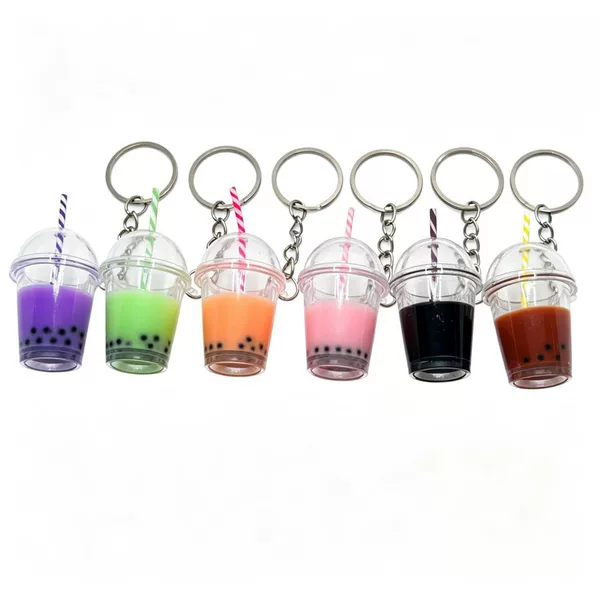 European and American New Style Coffee Cup Keychain Pendant, Pearl Milk Tea Bag Pendant, Imitation Iced Americano Coffee Pendant