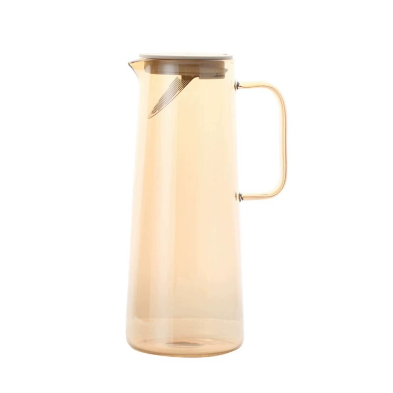 Glass capacious teapot, set for home use, iced tea