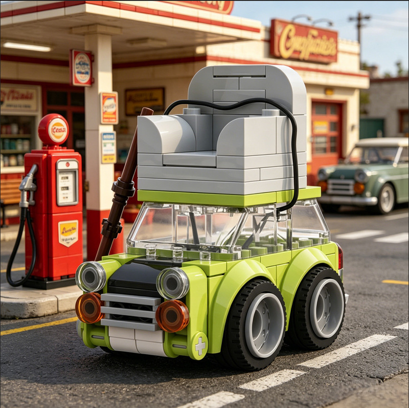 Mr. Bean's Car and Sofa Classic Creative Building Block Toys Classic Movie and Tv Merchandise Moc-51175