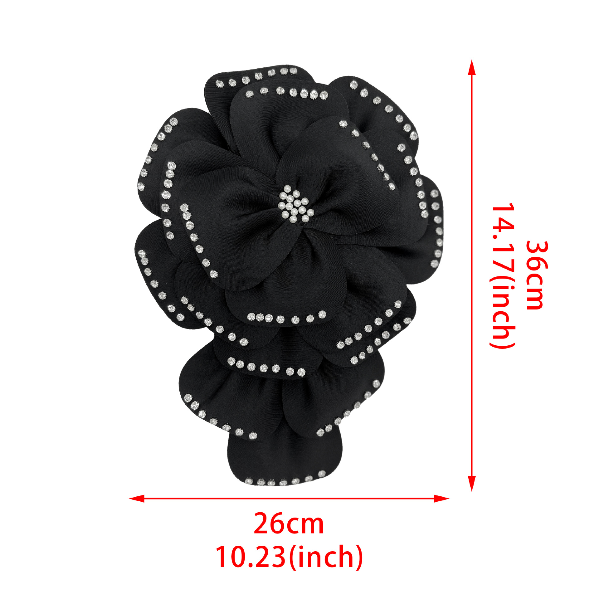 Pequeña multicapa tridimensional perlas de clavos de tela de alta calidad, ropa de flores grandes DIY, vestido, tocado, joyas para el cabello, joyas para el pecho